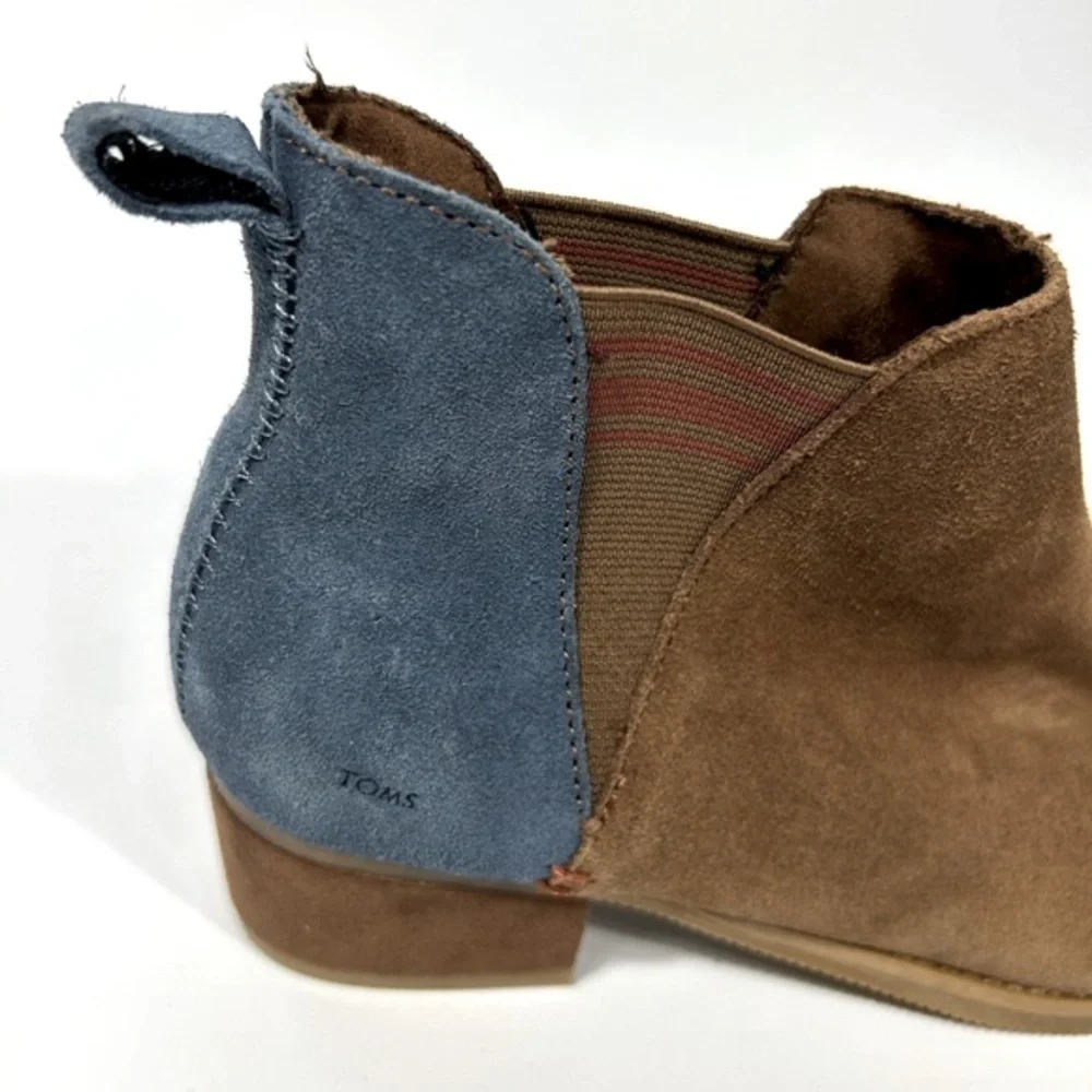NEW TOMS Youth Esme Bark Suede Booties Size Y5.5